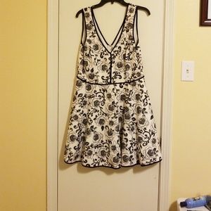 Black and white rose dress